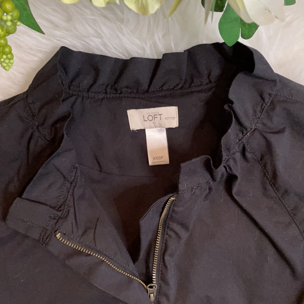 Loft Ruffled Collar Lightweight Jacket - image 2